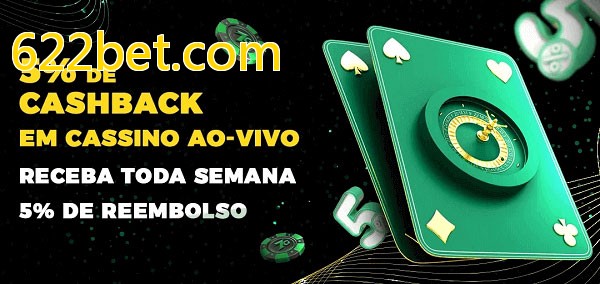 Promoções do cassino ao Vivo 622bet.com